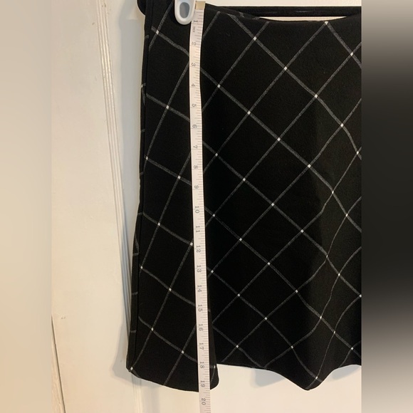 LOFT Black Plaid Women's Skirt - Picture 3 of 7